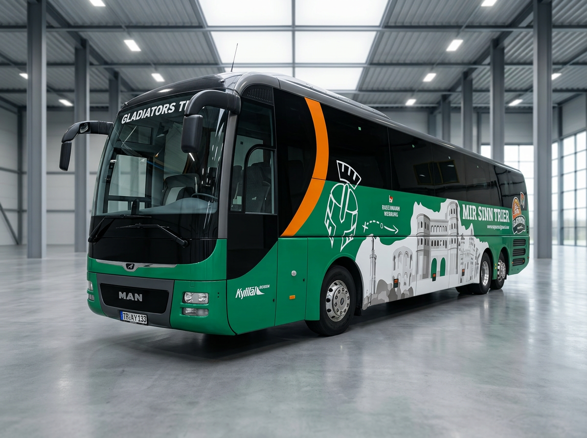 Fahrzeugbeschriftung Gladiator Bus